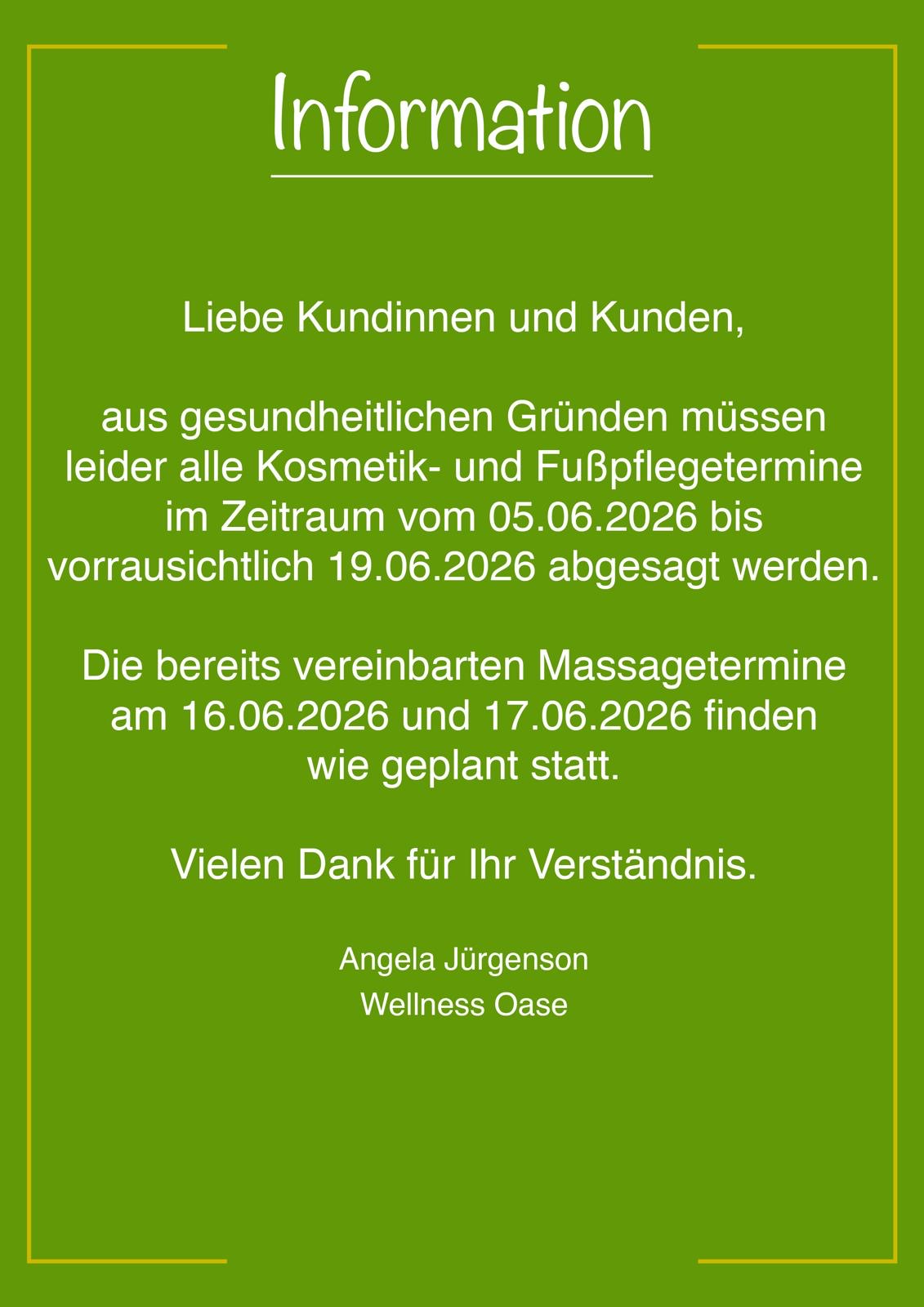 Aktuelles Info 2026